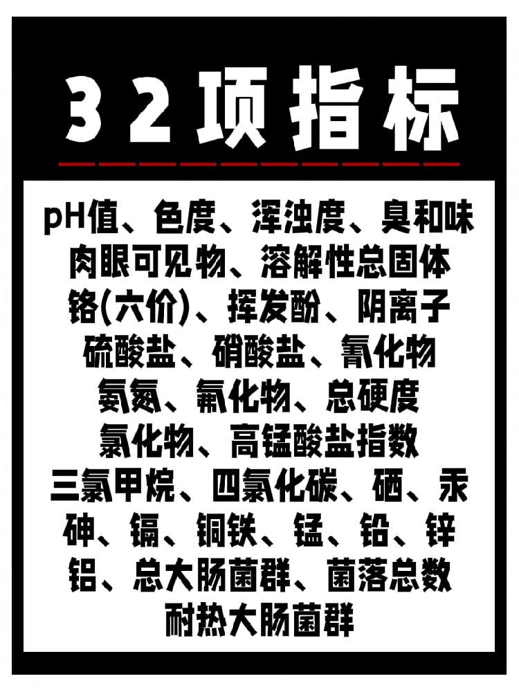 ?井水檢測(cè)32項(xiàng)指標(biāo)大揭秘！?